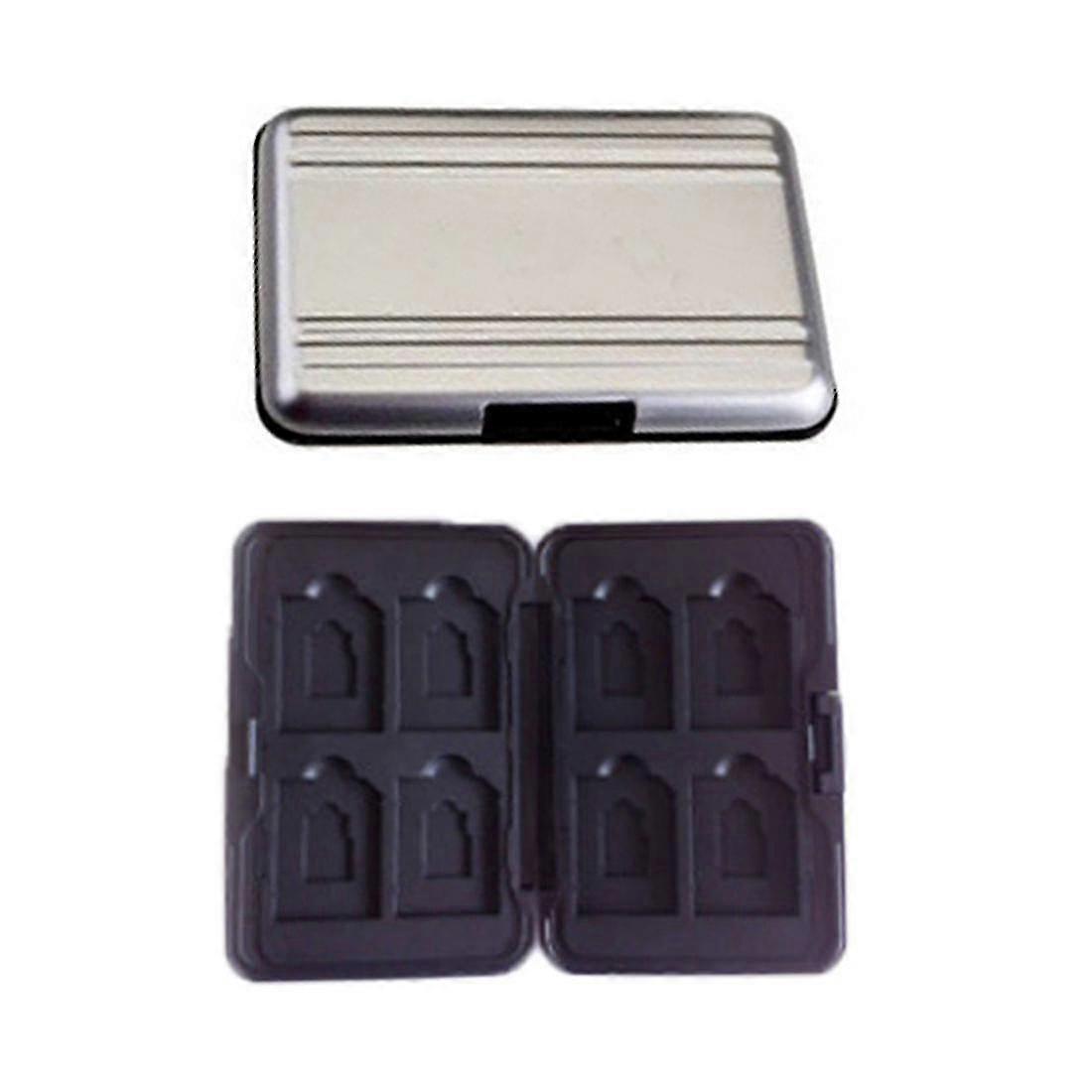Silver Micro Sd Card Holder Sdxc Storage Holder Memory Card