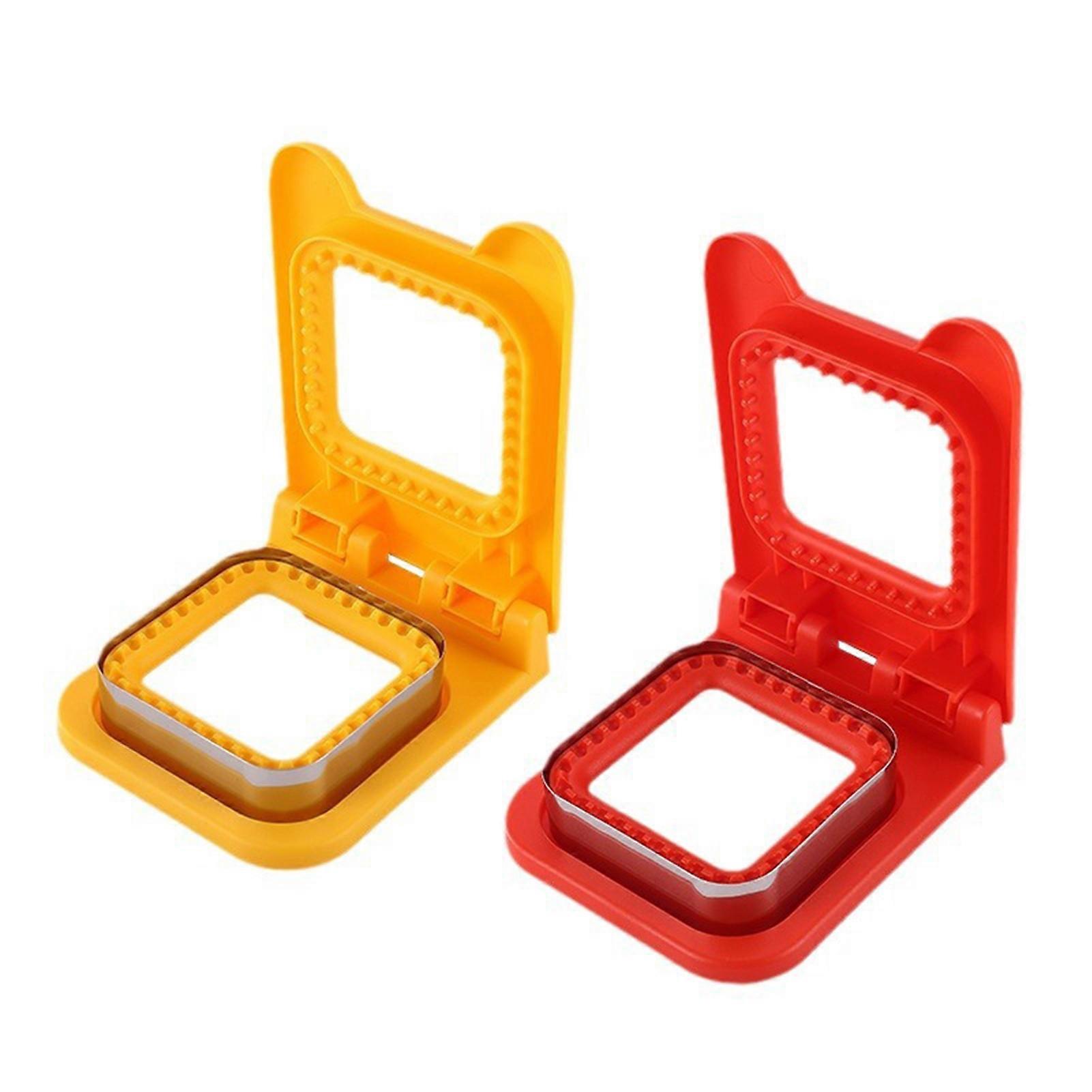 Sandwich Cutter And Sealer Pocket Sandwiches Maker Uncrustables Cutter Stainless Steel Blade Safe Design Easy to Use Kitchen Tools for Kids