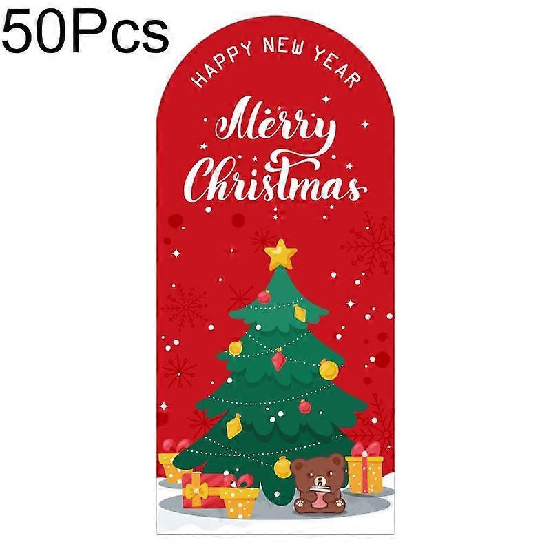 1pc Rectangle Christmas Stickers Seal Labels Paper Packaging Paste Gift Wrap Xmas Decor