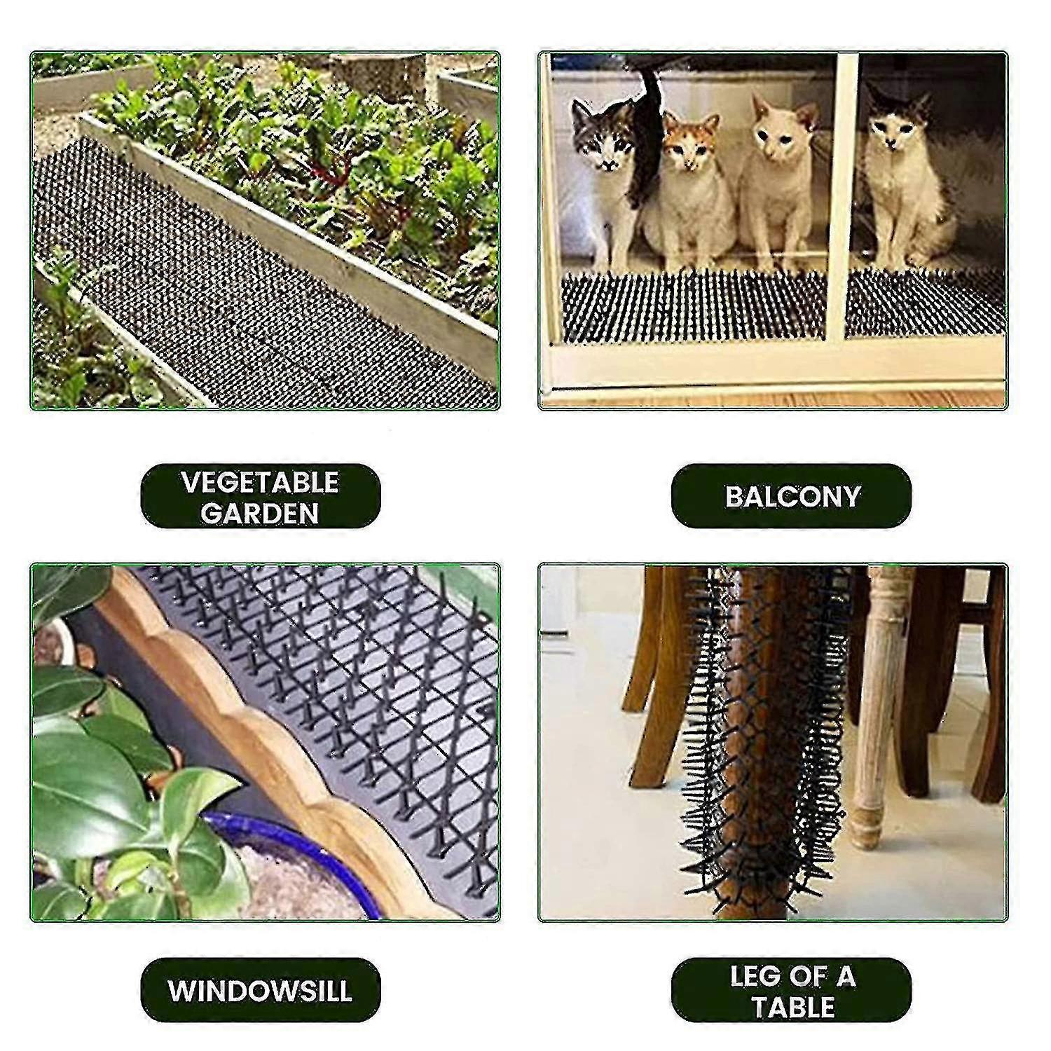 Oyezvary 13.4 in. x 16.5 in. Cat Deterrent Mat 12 Pack Cat Scat Mat w/Spike Cat Repellent for Kitten Coverage Digging Deterrent 28CSA11-3044 - The Home Depot