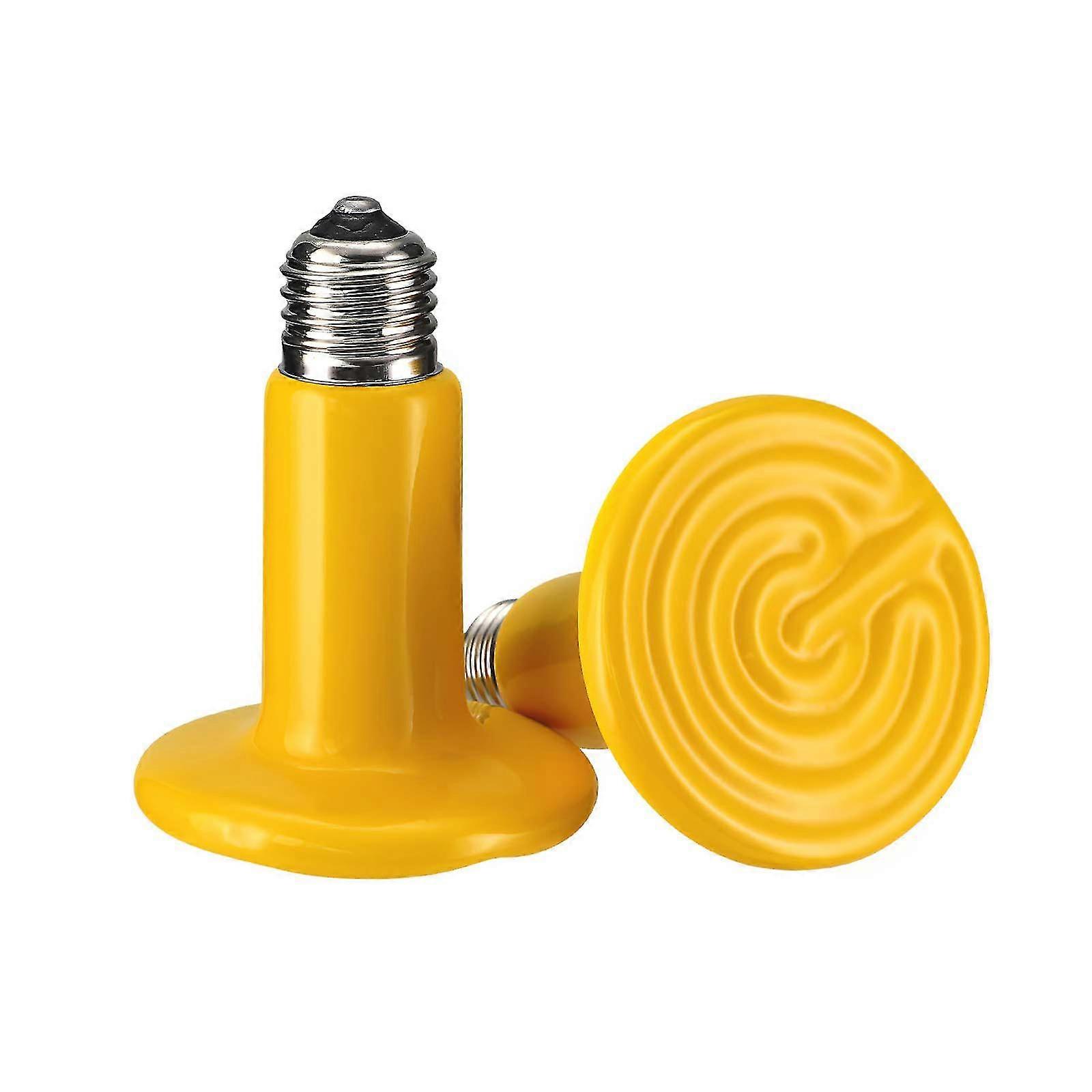 2pc Color Changing Ceramic Emitter Reptile Heat Lamp No Light Emission Bulb