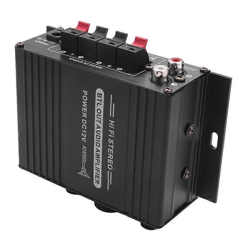 12V Mini Audio Power Car Amplifier Digital Audio Receiver AMP Dual Channel 20W+20W Bass Treble Volu