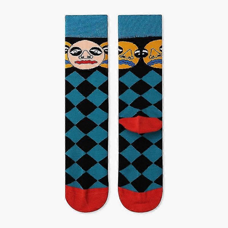 Winter Socks Automne/hiver couples skateboard sox créatif abstrait art harajuku hip hop streets maré