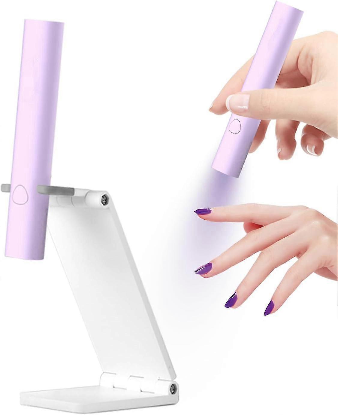 Mini Uv Led Nail Lamp, 3w Wireless Nail Lamp, Home Salon Nail Dryer Pen, Flashlight For Quick Drying Gel Nails, Usb Rechargeable