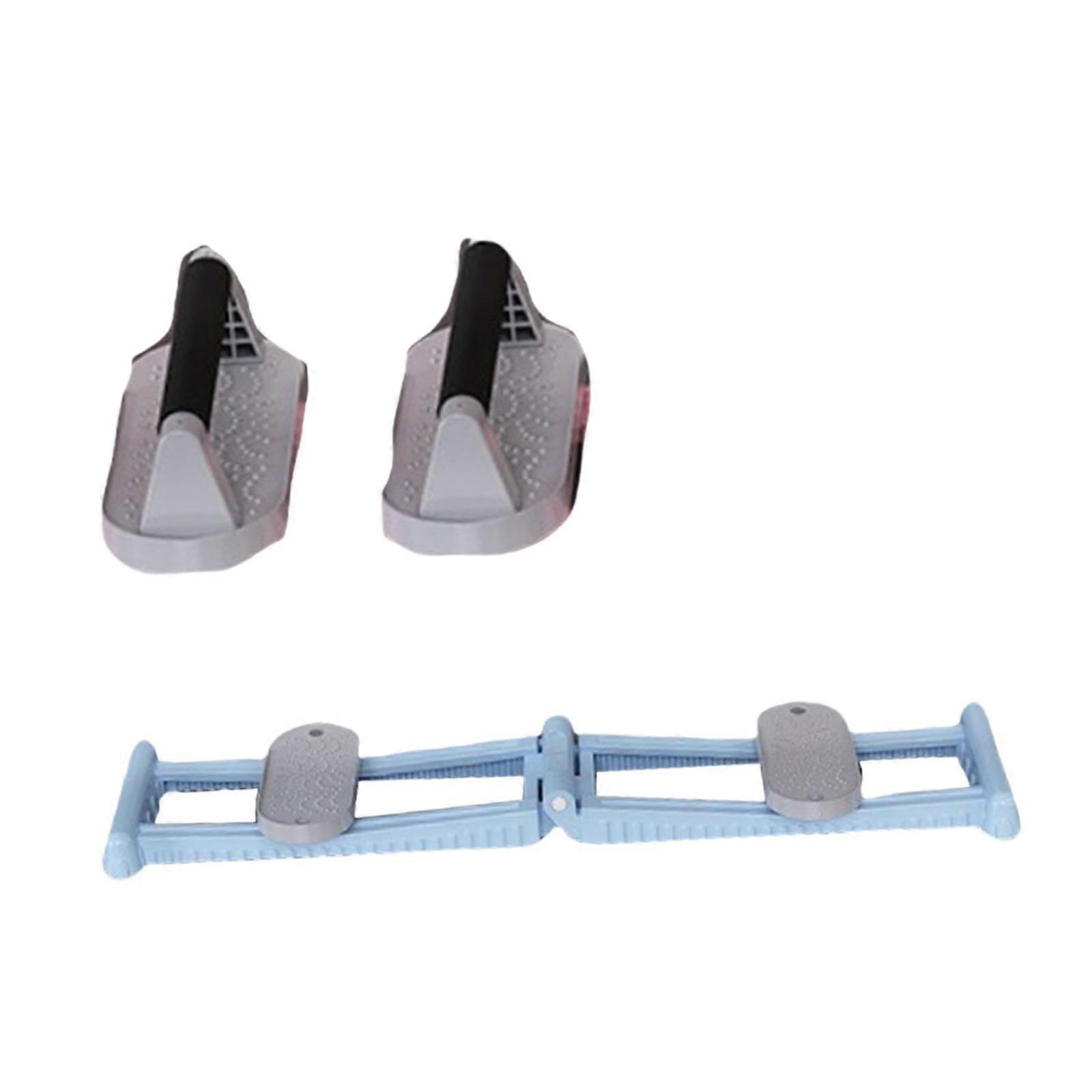 Leg Exercise Equipment with 2 Push up Stands Home Mute Inner Thigh Exerciser Blue