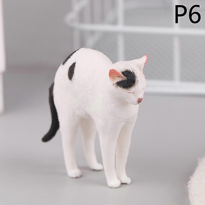 Solid Simulation Animal Model Lying Orange Cat Figurine Cute Desktop Decoration Mini Pet Cat Model O