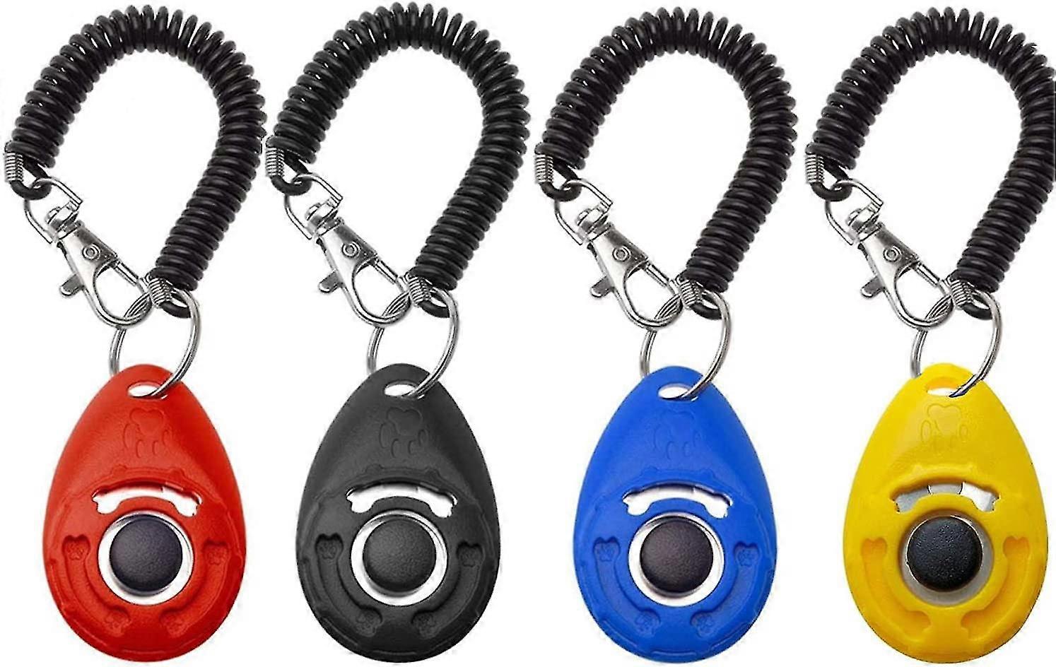 Pet Training Clicker, 4 Multi-color Durable And Lightweight Dog Training Clicker Training