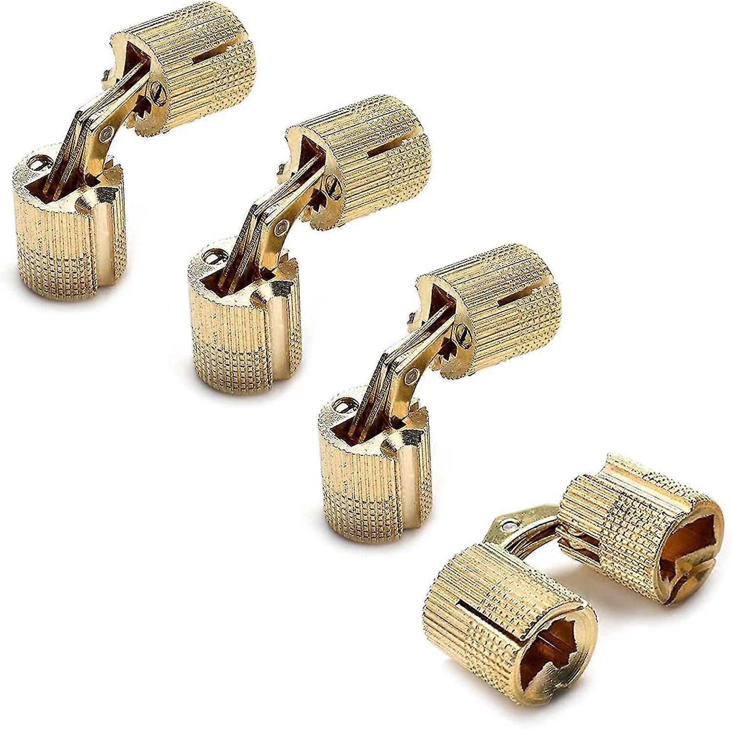 4pcs Box Hinge,cylinder,brass Hidden Concealed Hinge Invisible Barrel Hinge(size : 10mm)