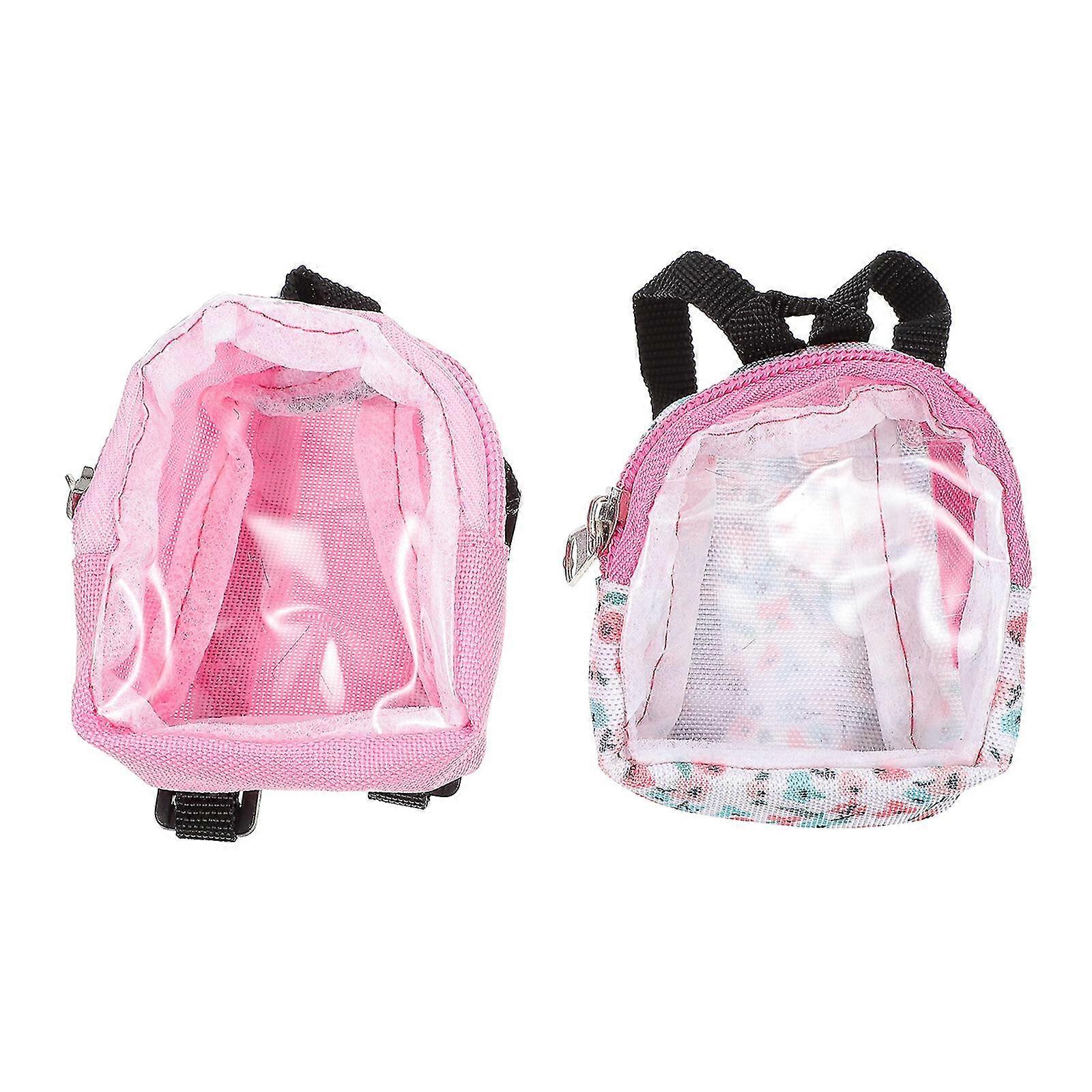 2pcs Mini Backpack Model Decorative Backpack Mini House Decor Accessories