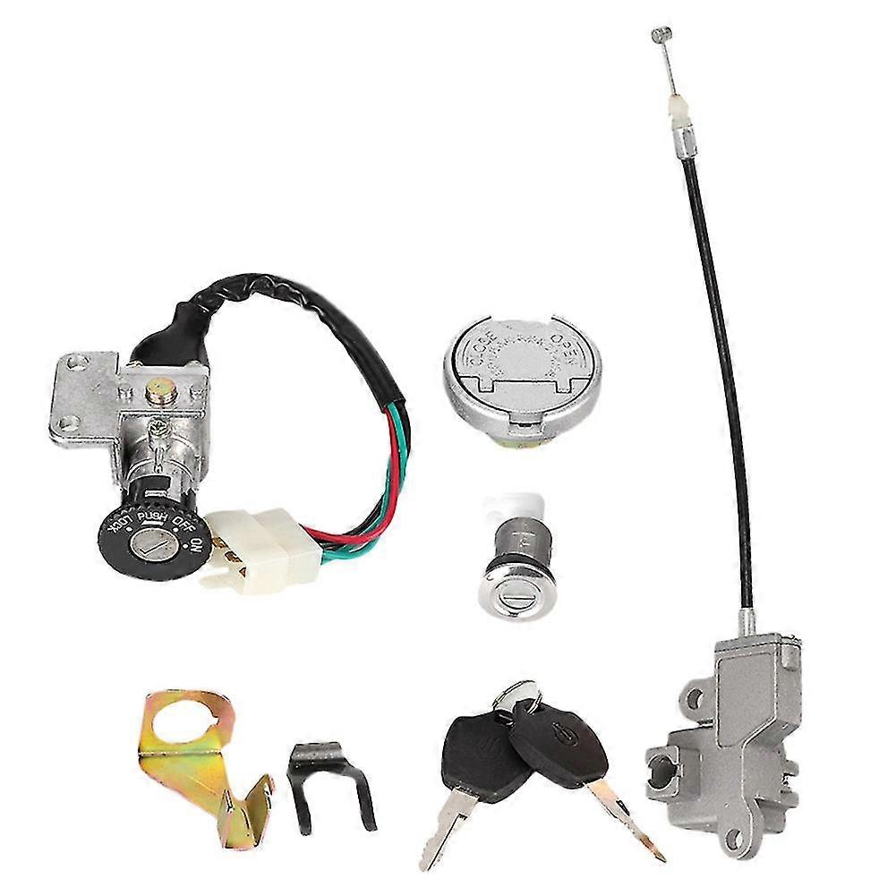 Universal Motorcycle Ignition Switch Set Electric Door Lock Practical Replacement Accessory