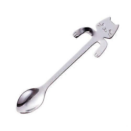 Stainless Steel Spoon Dinnerware Cat Coffee&Tea Spoon Kitchen Flatware Tableware