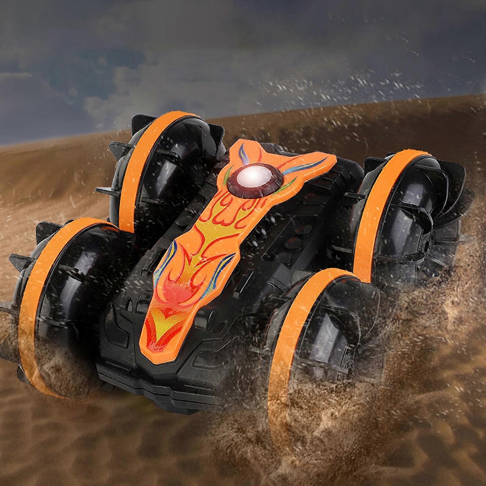 Bluey Toys Gesture Remote Control Double Faced Special Skill Remote Control Water Land Rolling And Rotating Special Skill Vehicle Water Land Vehicle B