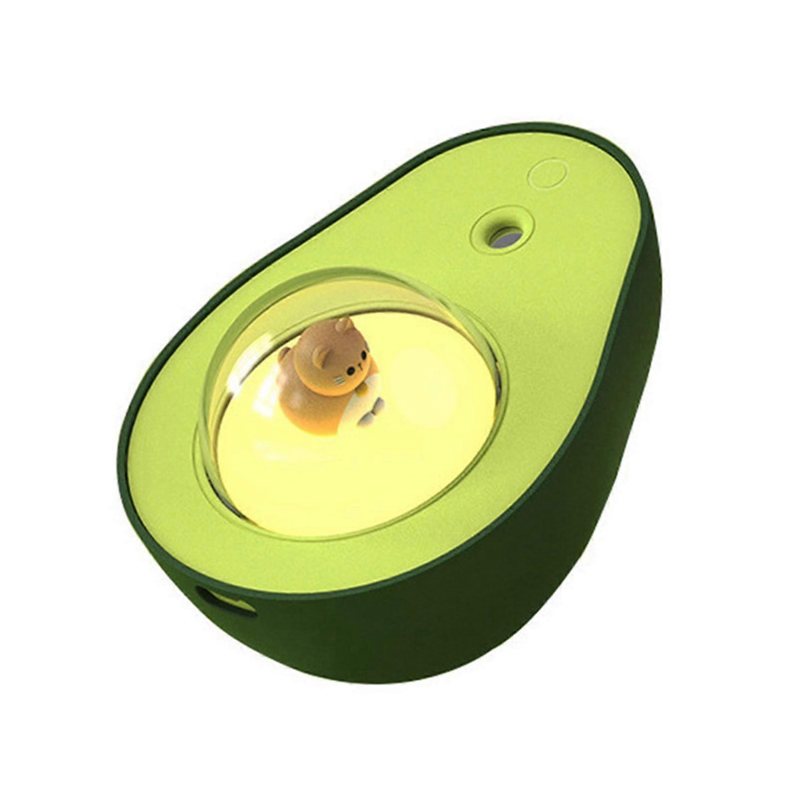 Mini Usb Humidifier Avocado Shape Humidifier With Night Light Mute Atomizing Cat Crystal Ball Night (1pc)