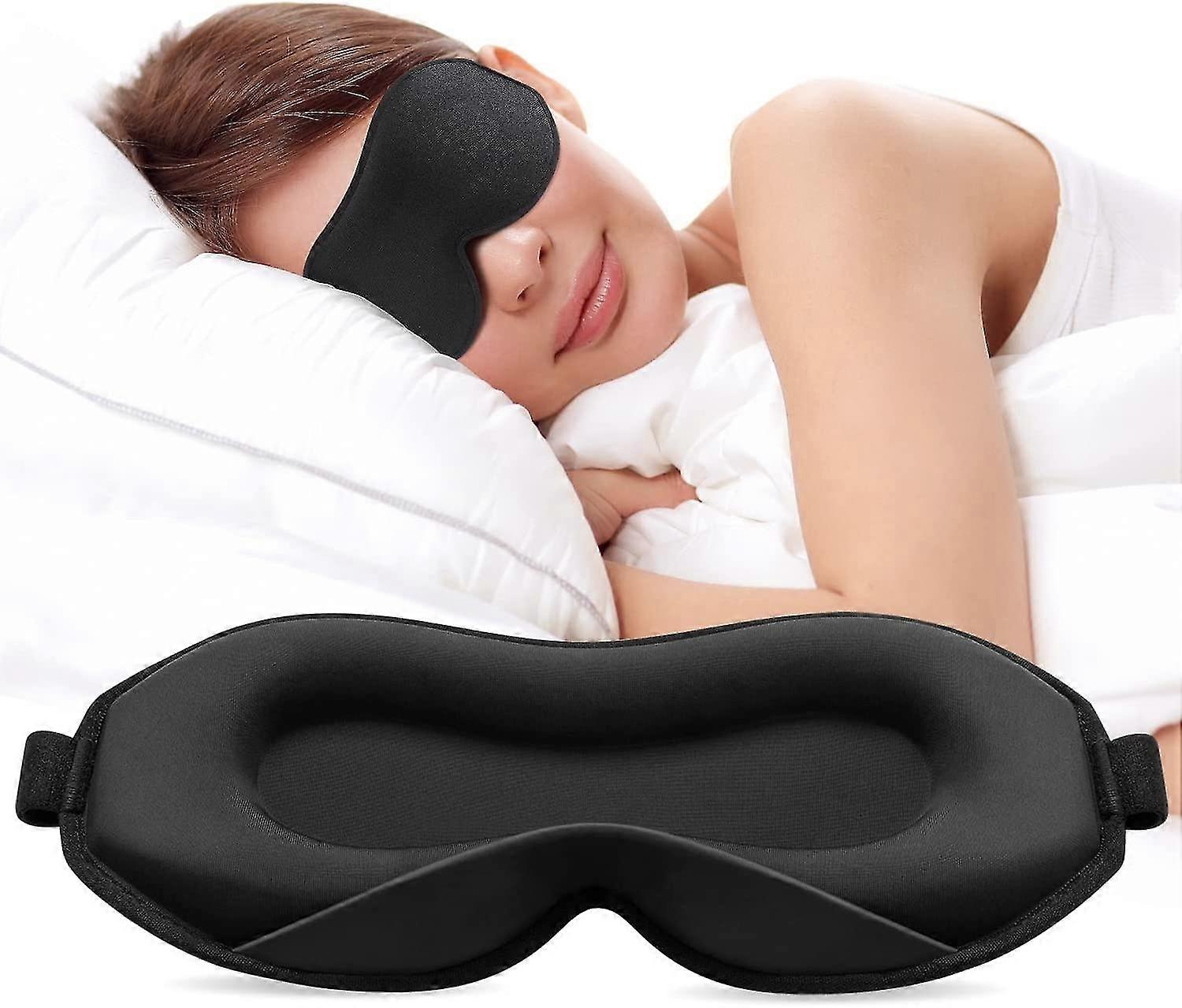 Upgraded Sleep Mask, Perfect Sleeping Mask For Side Sleepers, 3d Ultra Soft Skin-friendly Eye Masks