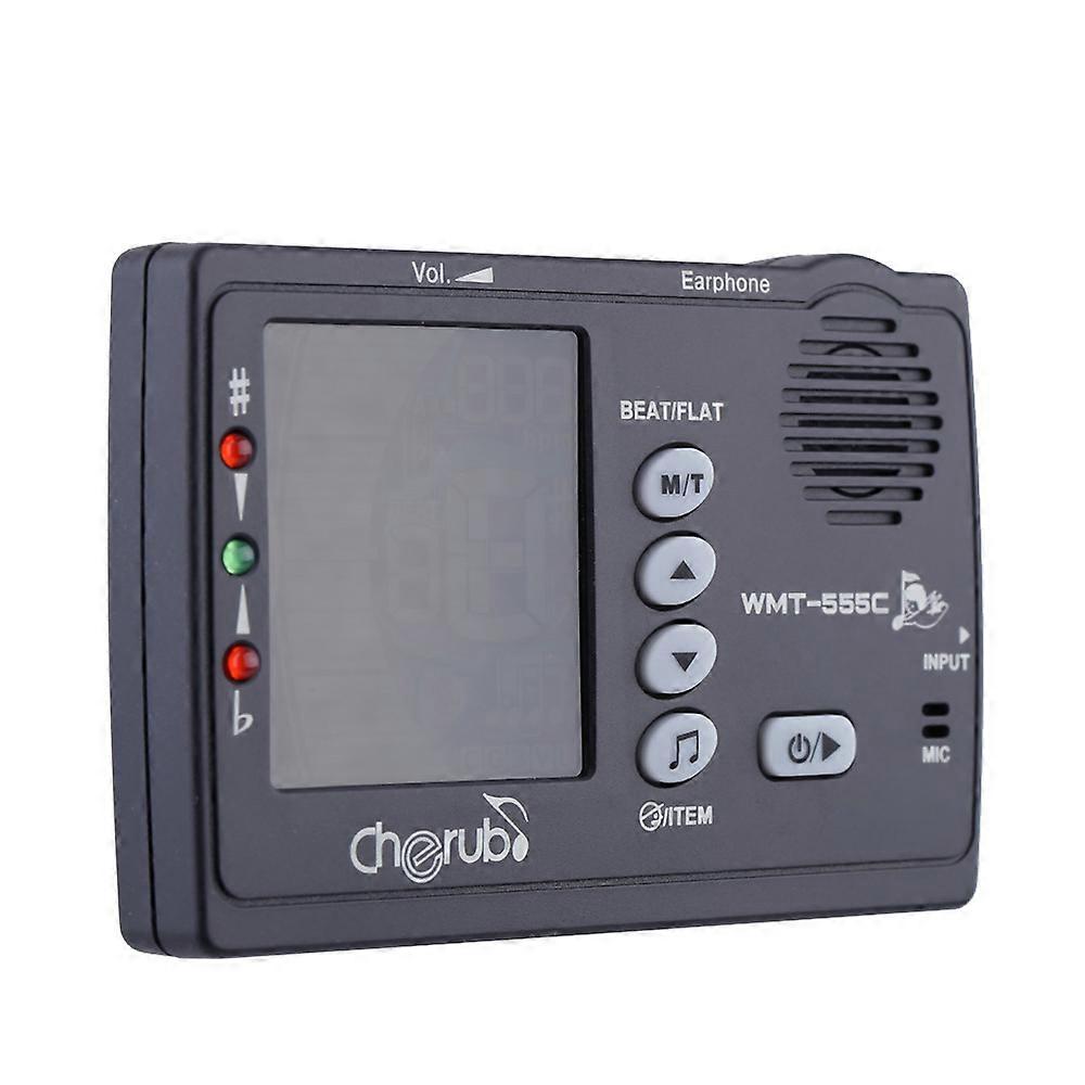 WMT-555C Electronic Digital Tuner & Tone Generator & Metronome with Pickup for Guitar Bass Ukulele Violin Multifunctional
