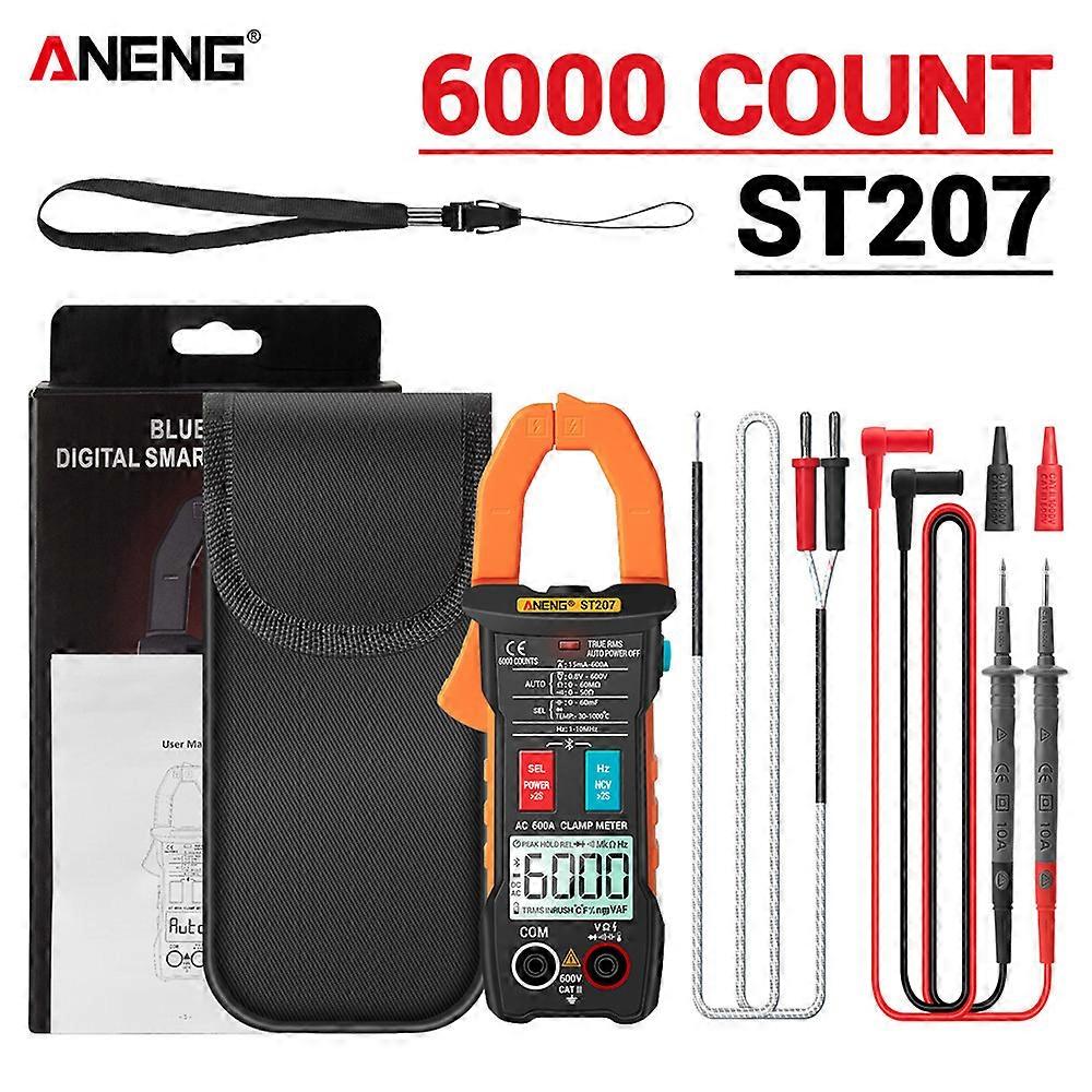 ANENG ST207 Digital Bluetooth Multimeter Clamp Meter 6000 Count True RMS  DC/AC Voltage Tester AC Current Hz Capacitance Ohm