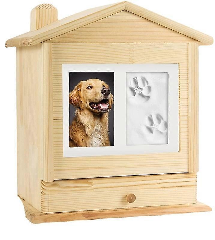 Decorative Wooden Cremation Box Wooden Casket for Dogs Ashes Wooden Pet Caskets and Urns