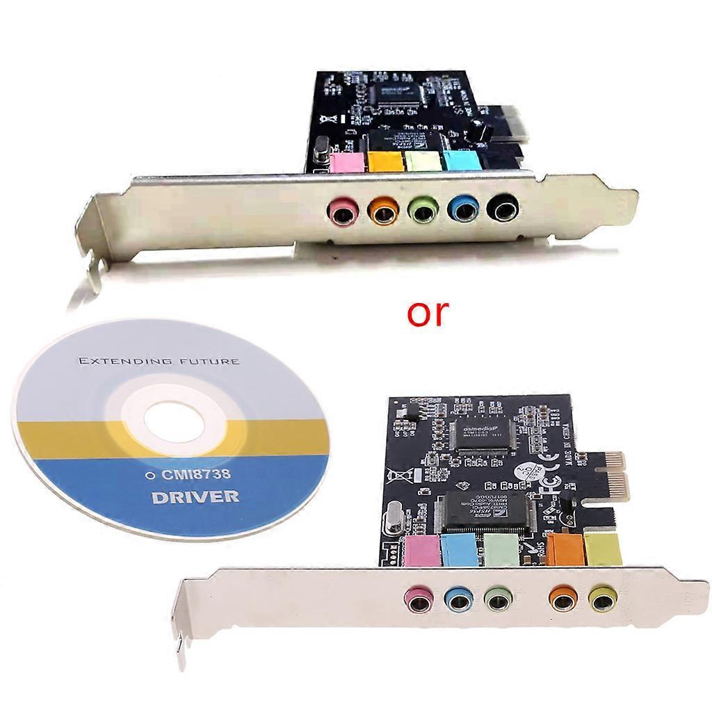 PCI-E Audio Digital Sound Card 5.1 Solid Capacitors CMI8738 Chipset + Barrier