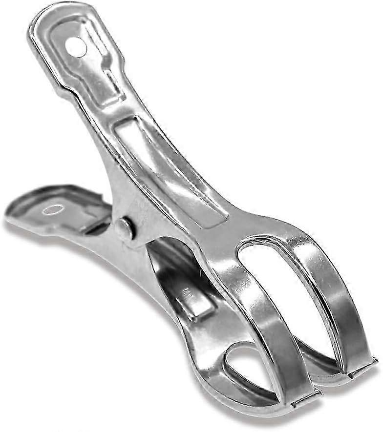 (Y)10pcs Beach Towel Pegs Clips - Large Stainless Steel Clothespins, Giant Heavy Duty Clothes Clamps for Sun Loungers Pool Cover