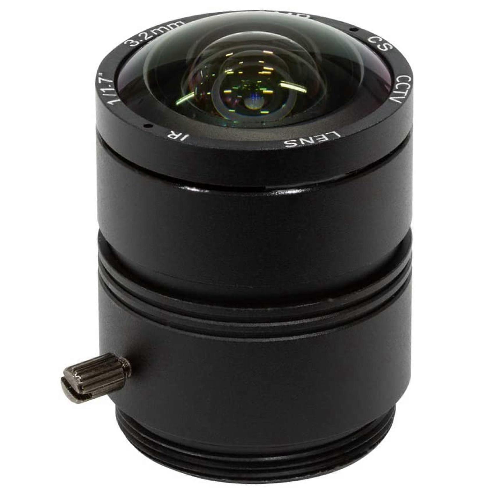 Lente ultra grande angular de 120 graus para câmera HQ, comprimento de 3,2 mm com foco manual
