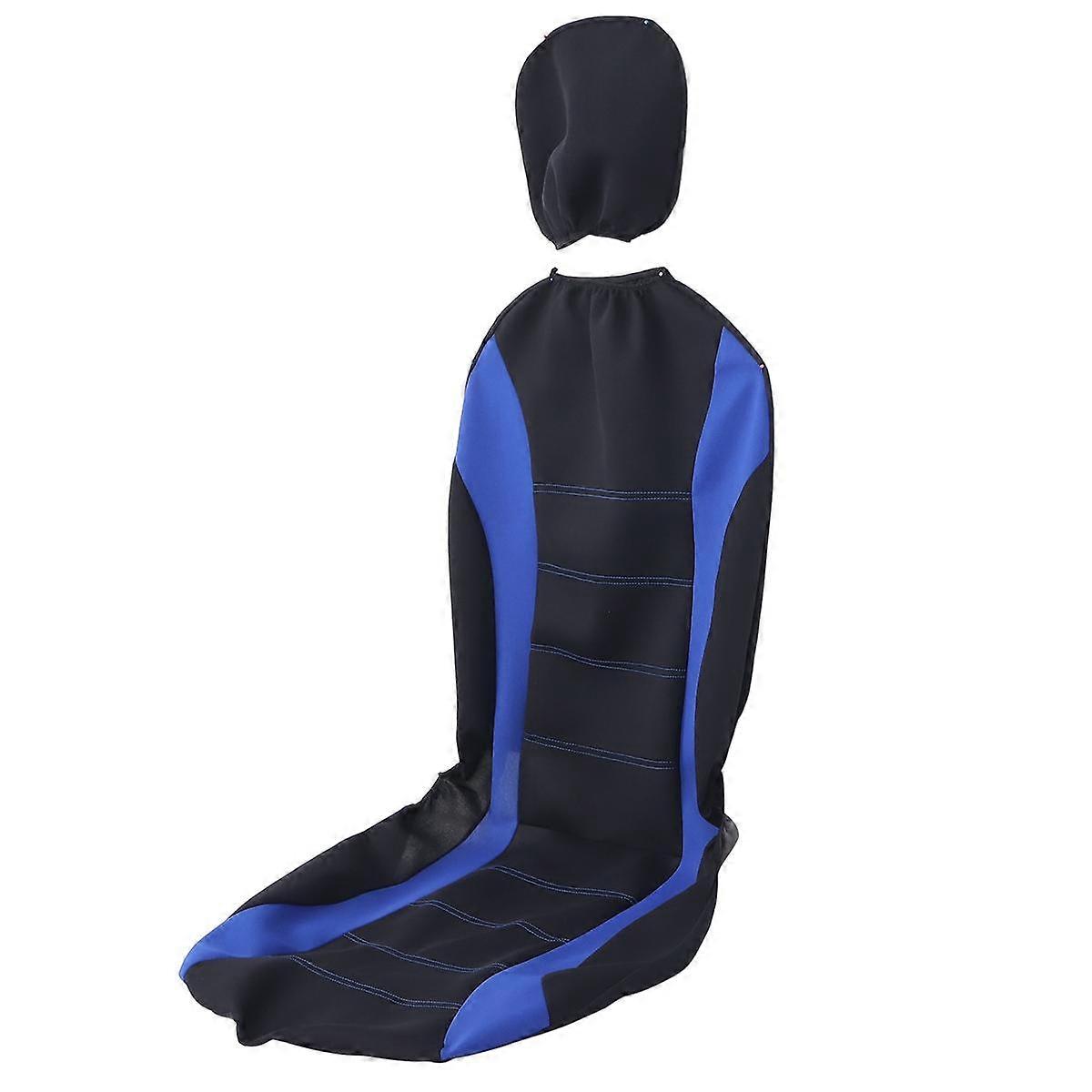 Front Car Covers Front Sport Bucket Cover, Automobiles Covers (Black + Blue)