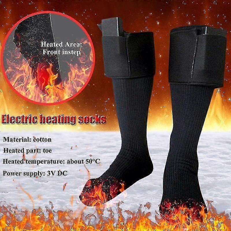 Warm Electric Heating Socks With Battery Operated Long