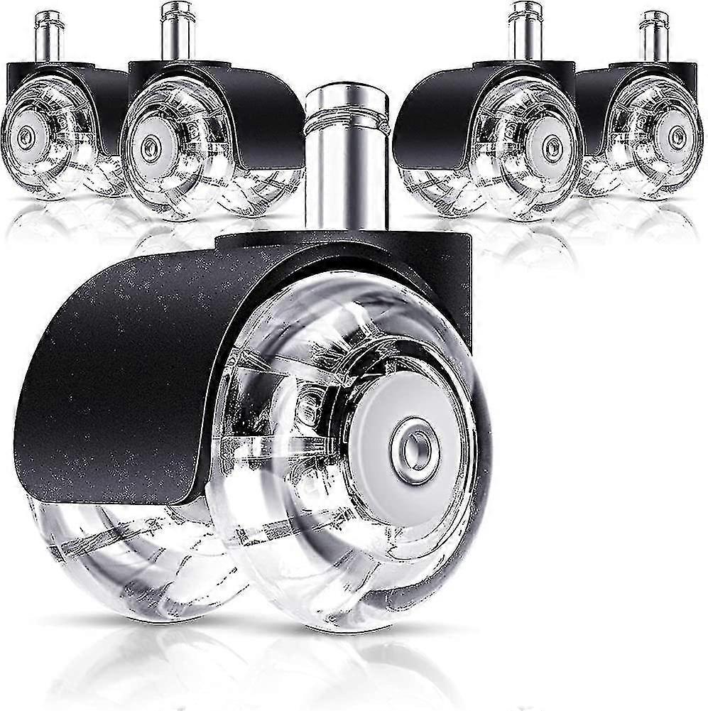 Office Chair Casters (set Of 5) 11mm X 22mm Rod, Suitable Perfect For All