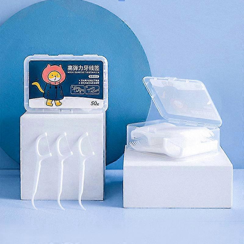 Szájápolási fogselyem 200 Nagy dobozos fogselyem pálcikák Tiszta eldobható fogselyem pick Floss Box Floss