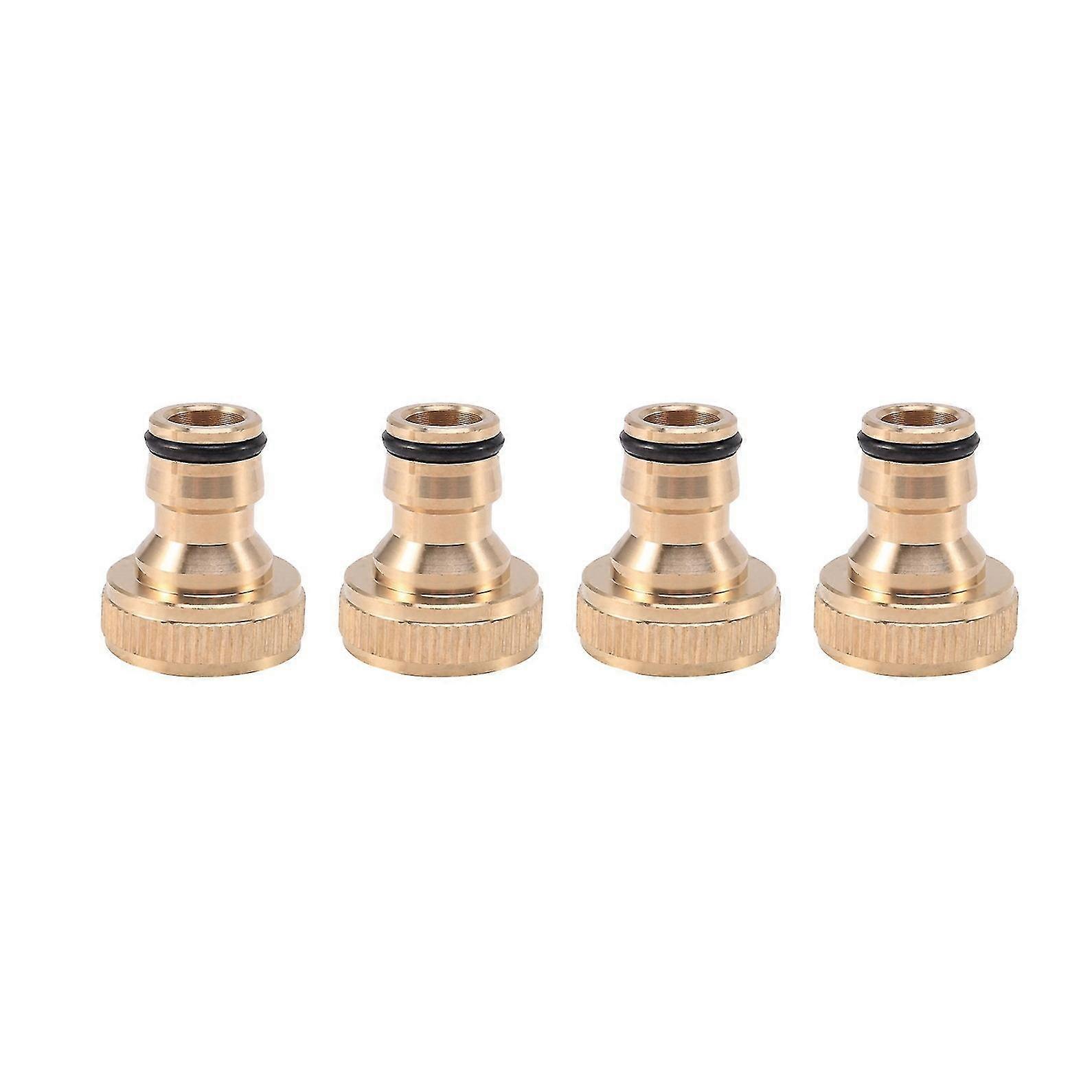 4Pcs Garden Water Hose Pipe Fitting Tap Male Faucet Connectors, Garden Hose Quick Connect Fittings 3/4 Inch