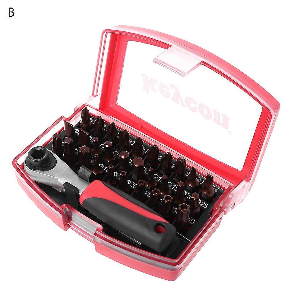 32pcs Screwdriver Bits Kit S2 Steel Batch Heads & Drive Accessories