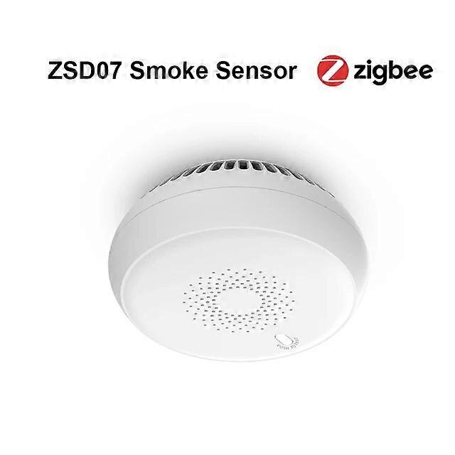 AVATTO Zigbee Smoke Detector,Tuya Smart Fire Alarm Sensor Home Security System Firefighters Work Smart Life APP for Gateway Hub