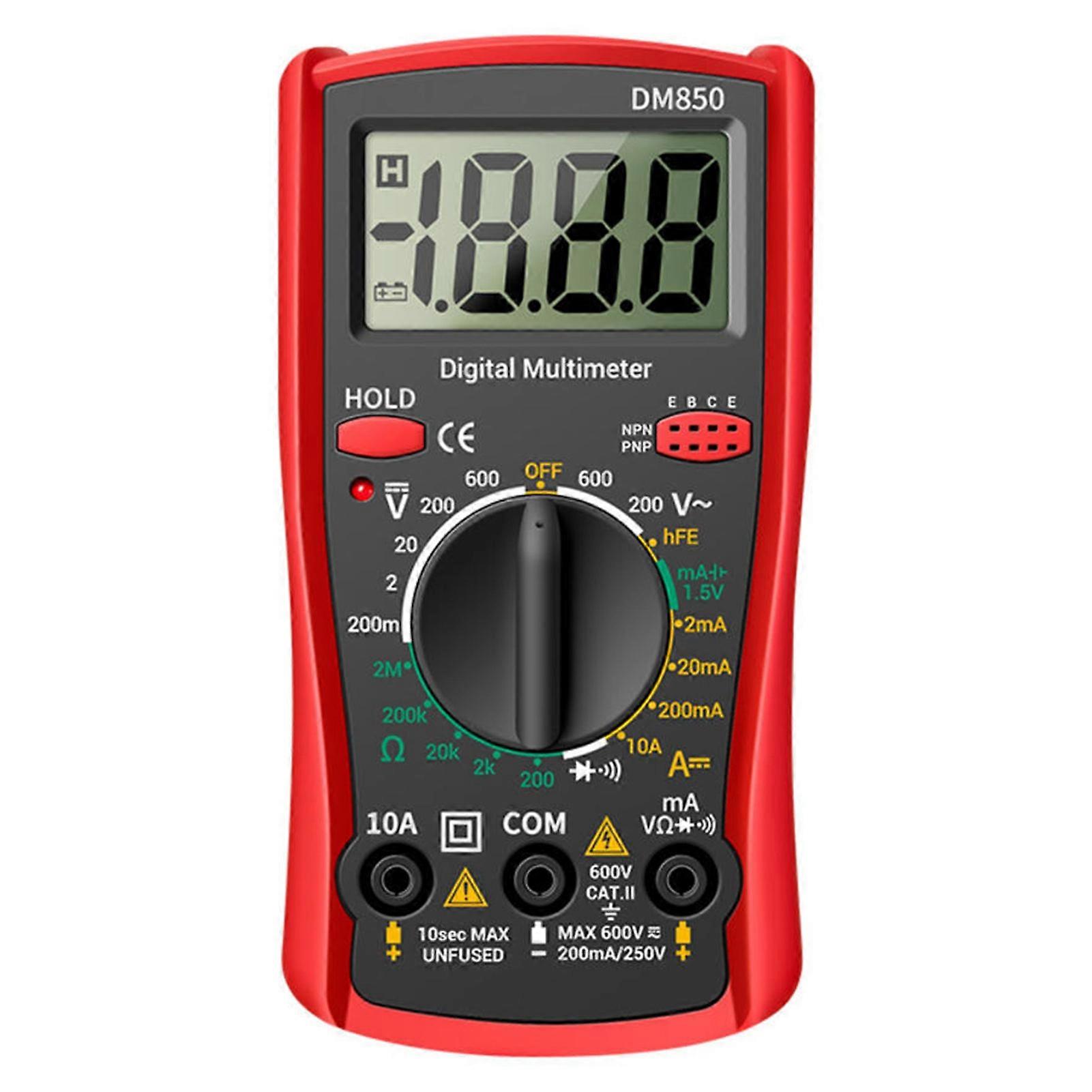 Digital Multimeter Electric High Precision Lightweight LCD AC DC Volt Tester for Automotive