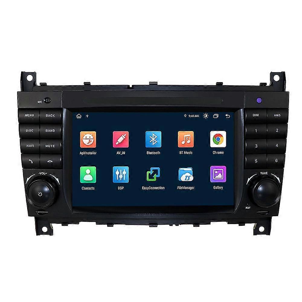 Pour W203 2004-2007 Android 10 Quad Core Car Dvd Media Player Radio GPS Wifi Bluetooth Direction Whee