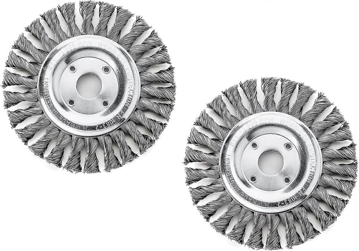 2st cirkulär borste, cirkulär stålborste, cirkulär borste för borr, stålborstdiameter 125 mm