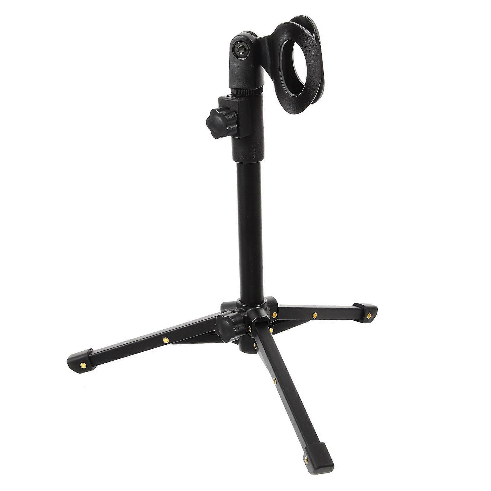 Microphone Stand Desktop Mic Stand Telescopic Support Microphone Stand with Microphone Clip