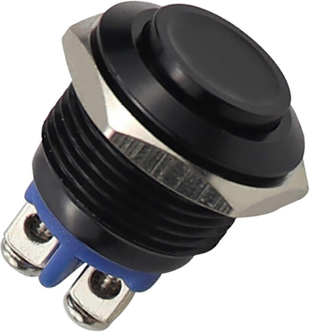 round start button, momentary push button switch, start button, car start button, waterproof button, switch momentary metal, metal, black shell