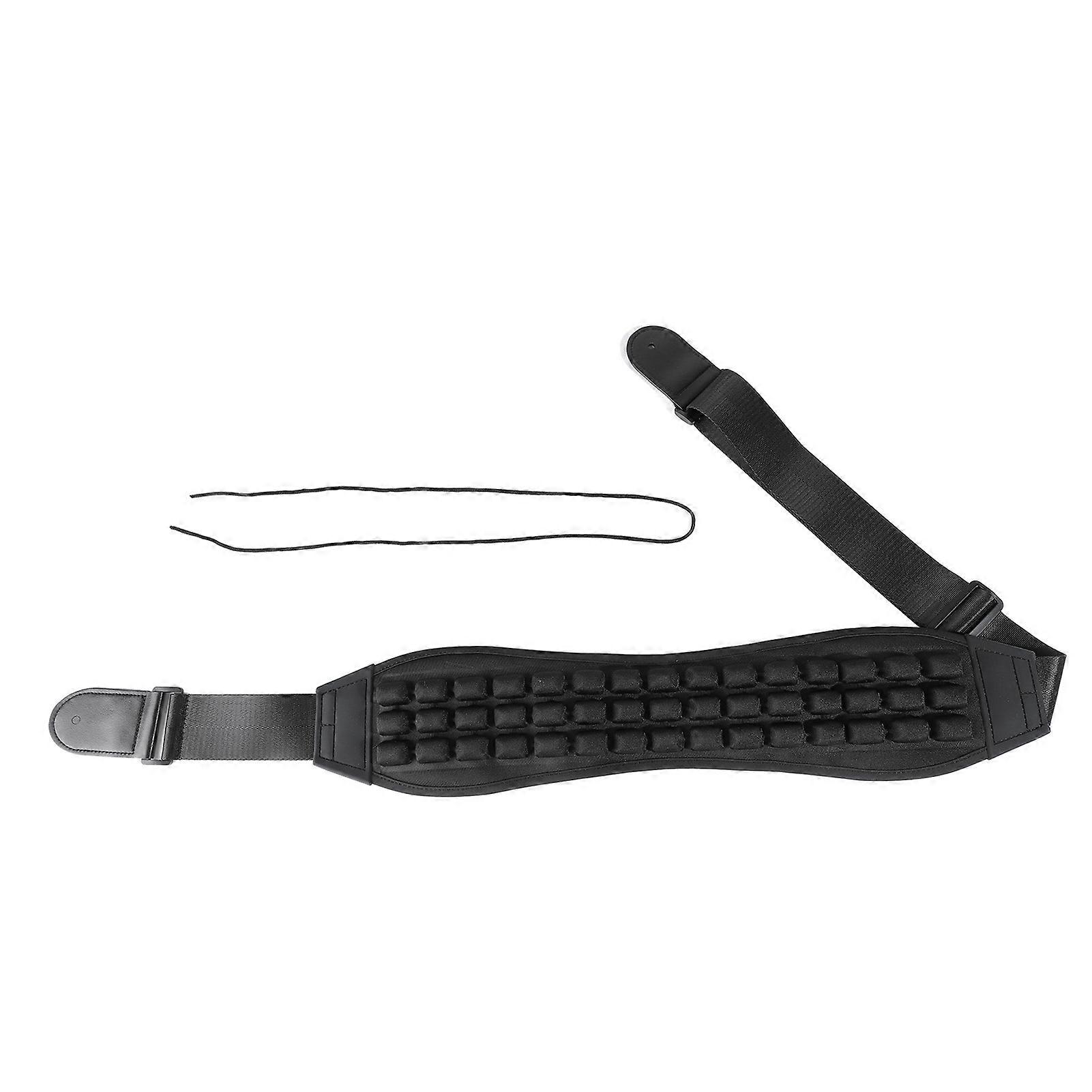 Luftkudde Elgitarrrem 2 Sida Tillgänglig Justerbar längd Förtjockad Breddad nylonbasrem