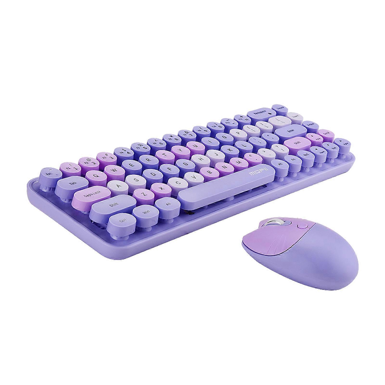 2.4GHz 68Keys Wireless Typewriter Keyboard with 3 DPI Mouse for Laptop Desktop