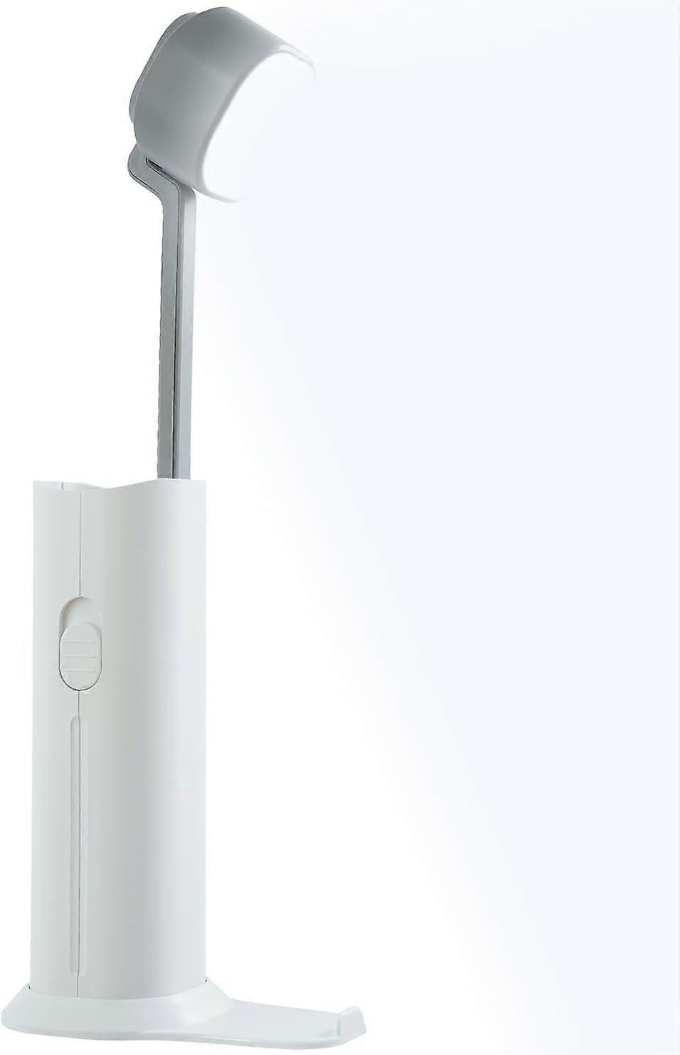 Multifunctional Folding Desk Lamp for Dorm Use, Portable LED Light with Adjustable Brightness and USB Charging, White