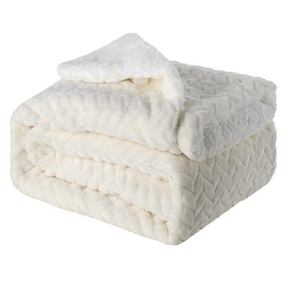 Wool Blanket, Double Sided Super Soft Plush Blanket Blanket Size