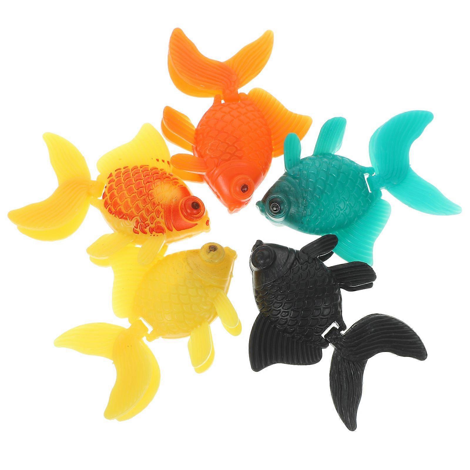 5pcs Artificial Plastic Fish Ornament for Fish Tank Aquarium (Random Color)