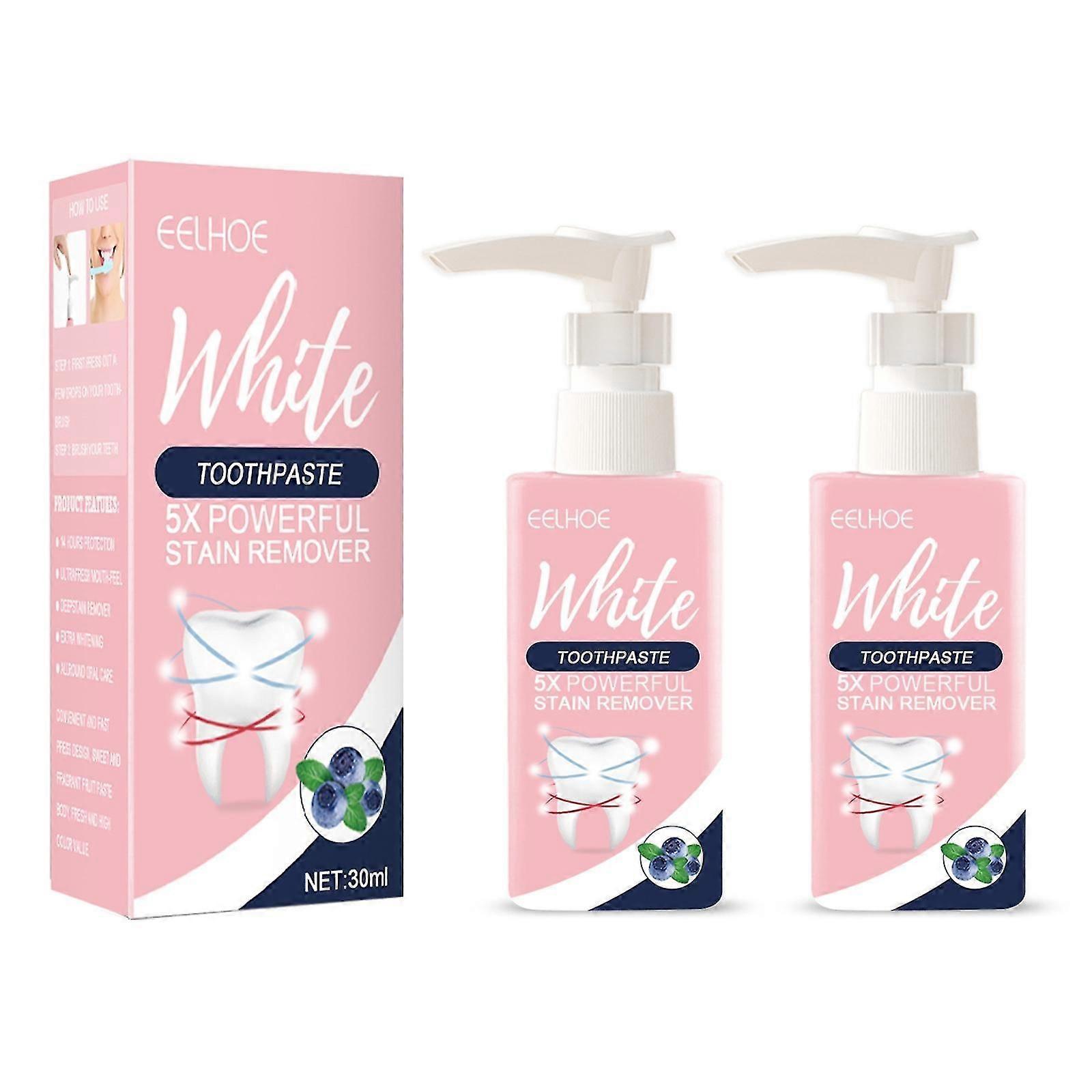 - 2パックの歯のホワイトニング歯磨き粉、重曹ホワイトニング歯磨き粉、強い汚れを取り除くホワイトニング歯磨き粉、天然フルーツフレーバーの歯