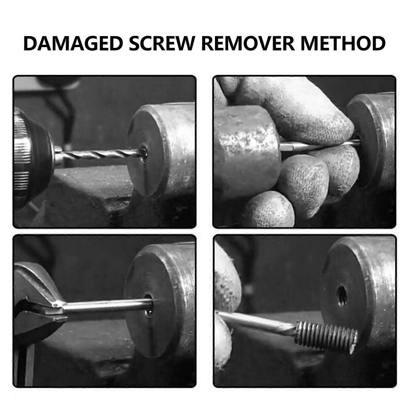 6Pcs/Set Screw Extractor Serrated Thread Square Head Broken Damaged Screw Bolt Remover Tools