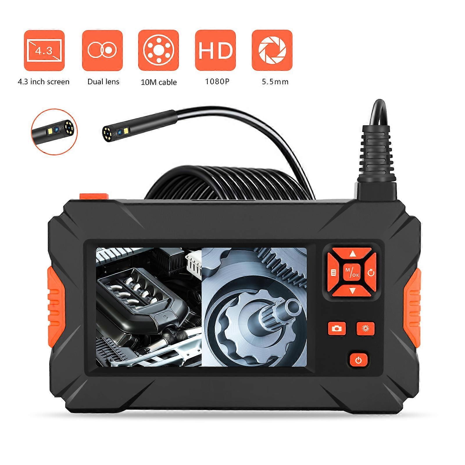 P130 High-Definition Sewer Pipe Industrial Endoscope Portable 4.3-Inch Full-Color High-Definition IPS Screen Used for Automobile Engine Maintenance