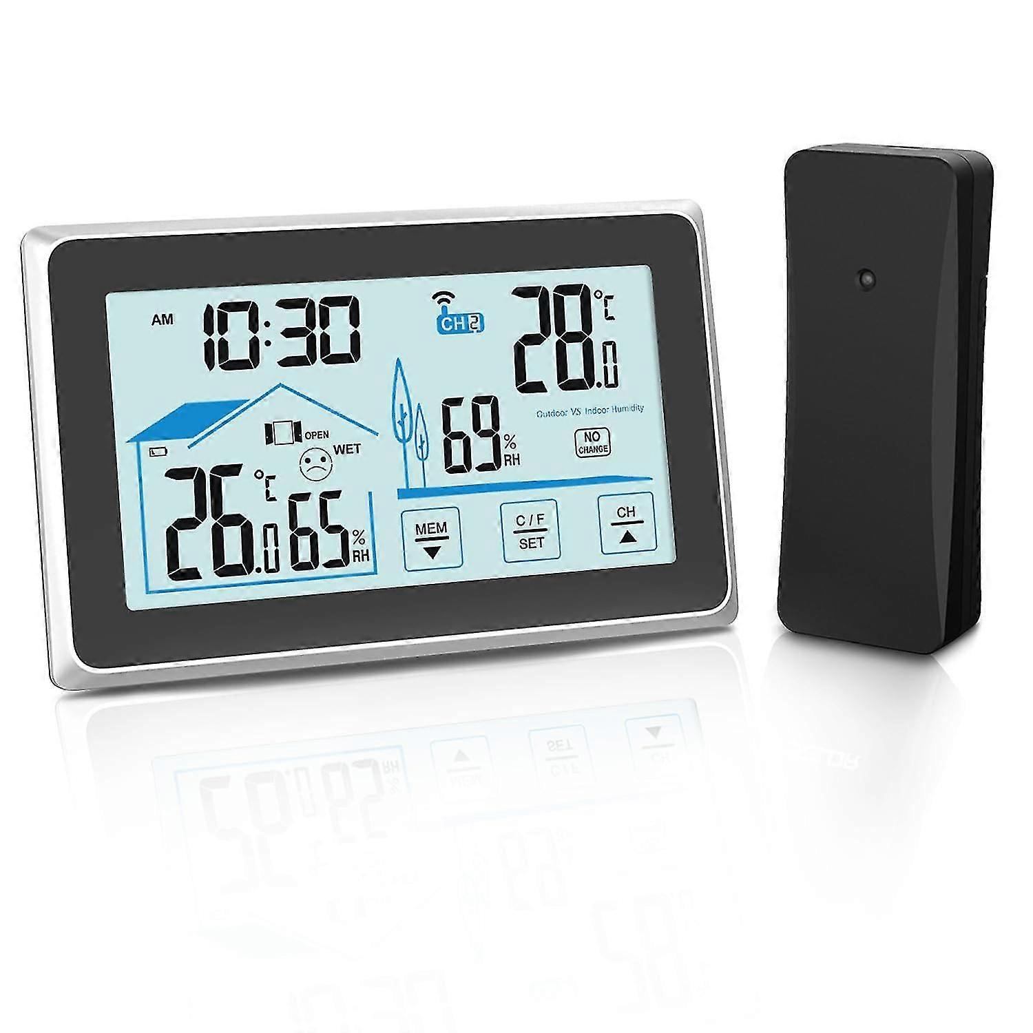 High quality,radio Weather Station With Outdoor Sensor Radio Weather Station With 1 Radio Sensor compatible Indoor Outdoor