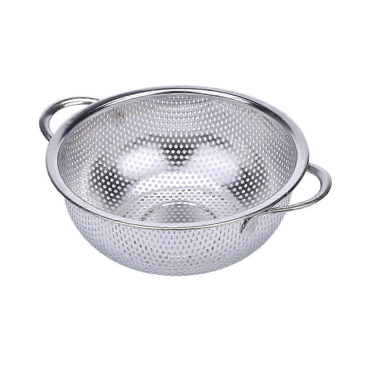 Edelstahlsieb mit Griff, Sieb perforiertes Sieb für Küche Pasta / Gemüse / Reis / Obst / Lebensmittel-S js
