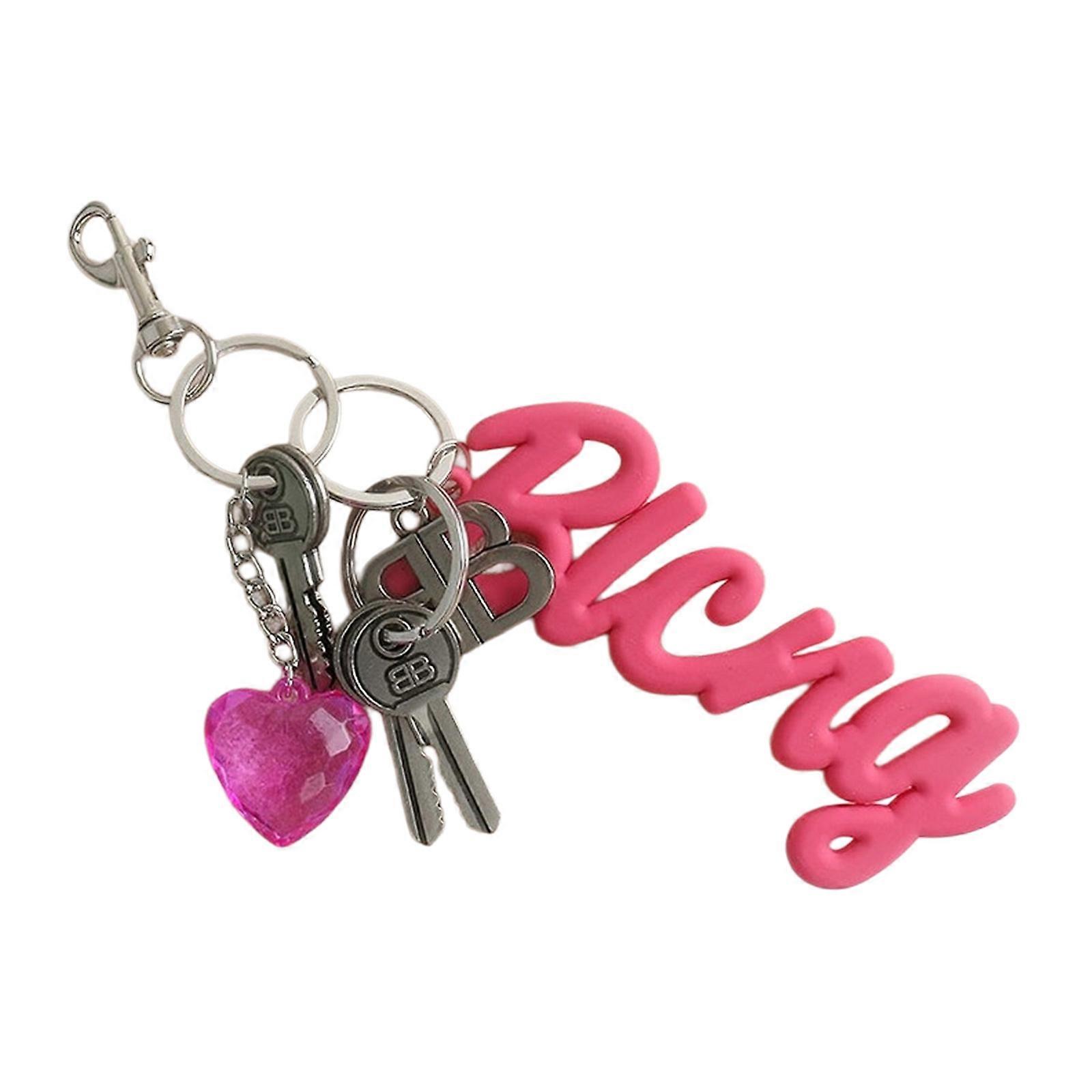 Portable Silicone Letter Bag Charm Keychain Pendant Portable Charm Adds a Touch of Romance Suitable for Any Occasion