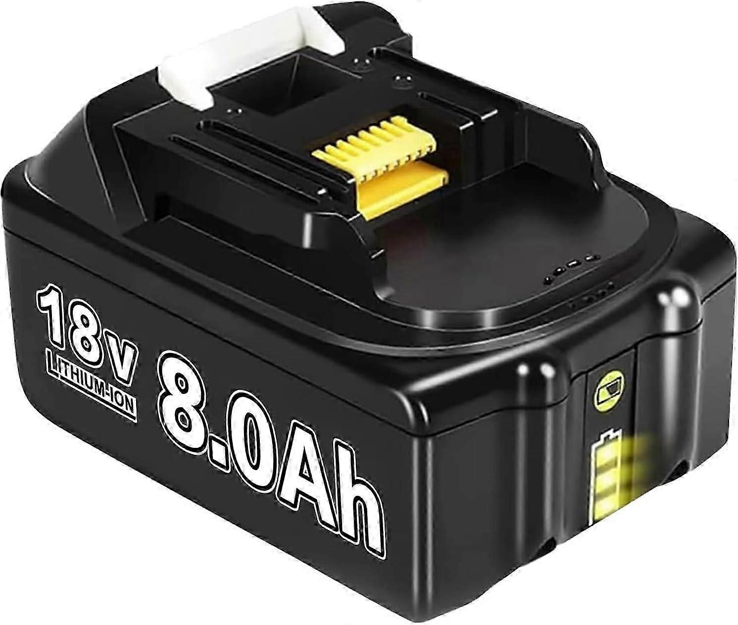 Συμβατή αντικατάσταση 2pack 18v 8.0ah Bl1860b για την μπαταρία Makita + 6a φορτιστής DC18rd διπλών λιμένων συμβατός με το φορτιστή μπαταριών Makita Bl1860b Bl1840