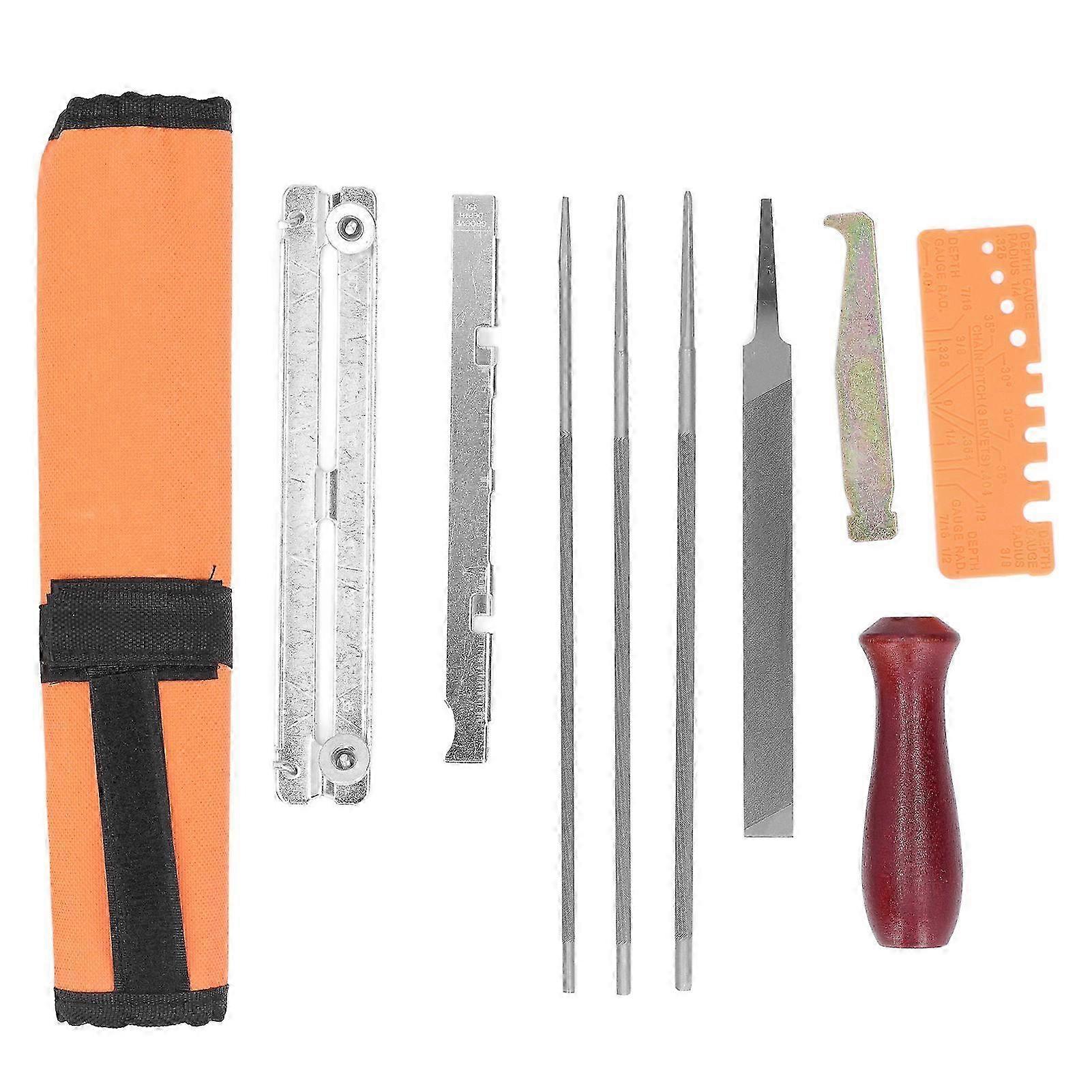10Pcs Chainsaw Sharpener File Kit Chainsaw Chains Accessory for Garden Workshop Craft Projects
