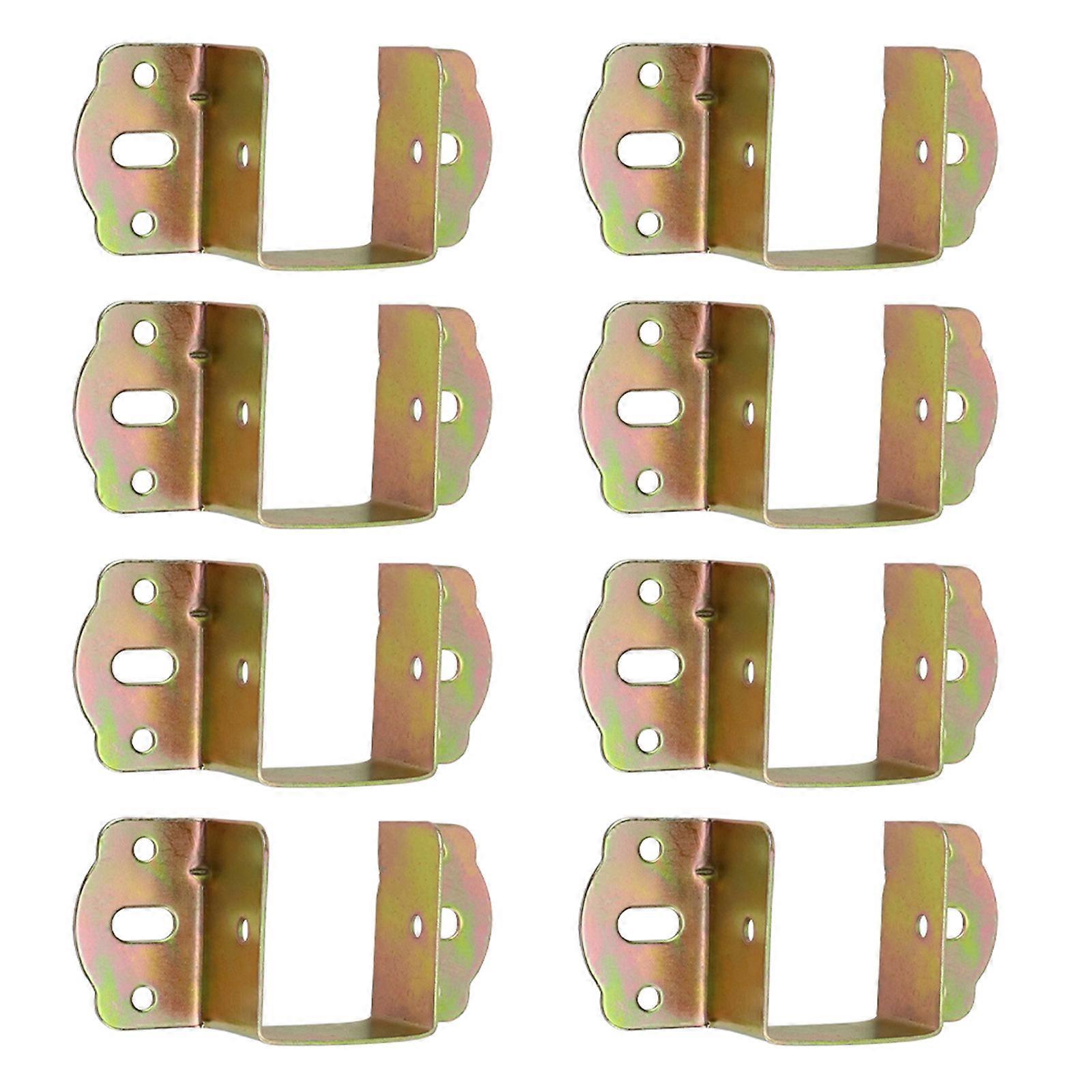 8pcs Bed Frame Stabilizers Brackets Bed Hinges Bed Frame Holders Simple Installs for Secure & Stable Sleep Environment